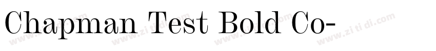 Chapman Test Bold Co字体转换